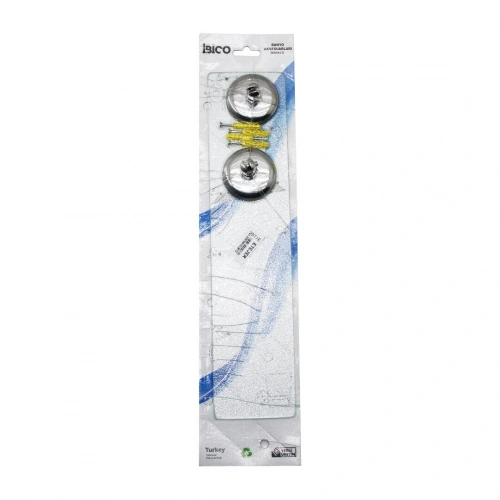 Egonex İbico Bny-207/e  ( Cam ) Etejer  ( Krom Askılık & Tutacak ) ( Vidalı Montaj ) (etajer)*30=k