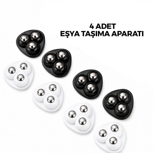 Egonex İbico İ13-142  ( 4pcs ) ( Tek Bilya Tekerlekli ) ( Poşetli ) Mobilya Eşya Taşıma Aparatı ( 360° )*20x20