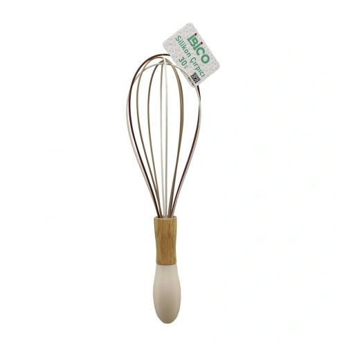 Egonex İbico İ22-022 ( 30cm ) ( Silikon ) Çırpıcı ( Ahşap Bambu & Plastik Saplı )*12x20