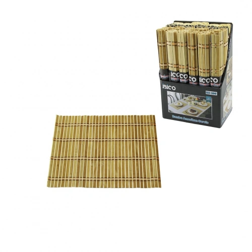 Egonex İbico İ22-266 ( Dikdörtgen ) ( Hasır & Bambu ) Amerikan Servis Altı  ( İp Desenli ) ( 30x40cm )*24x8