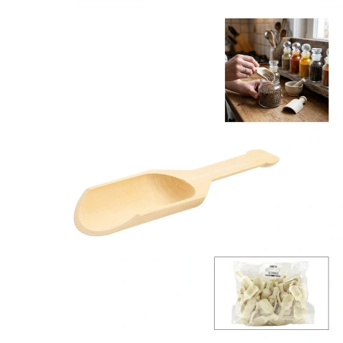 Egonex İbico İ22-404 ( 2.5cm ) ( Ahşap Bambu ) Kürek Baharat ( Kaşık & Kürek )*50x30