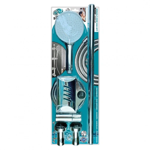 Egonex Knıtex Ktx-2316 ( Krom & Vakumlu ) Lüks  Sürgülü Duş Seti*20