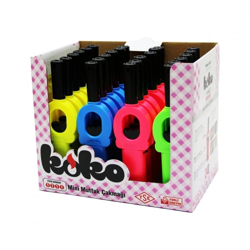 Egonex Koko-1111 Renkli Plastik Ocak Mutfak Çakmak*24x12