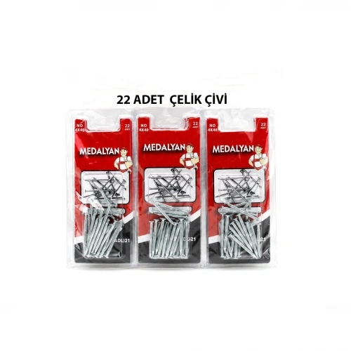 Egonex Medalyan Dl-21 ( 4x40 ) ( 22pcs ) ( Beton ) Çelik Çivi*12x12