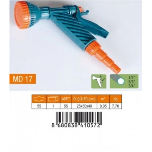 Egonex Medalyan Md-17 Tetikli Tabanca Süzek 1/2-5/8-3/4 Normal Rekor*55