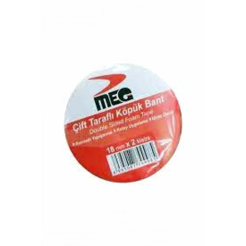 Egonex Meg  ( 18mm X 2mt ) ( Köpük Bant ) Çift Taraflı*25x24