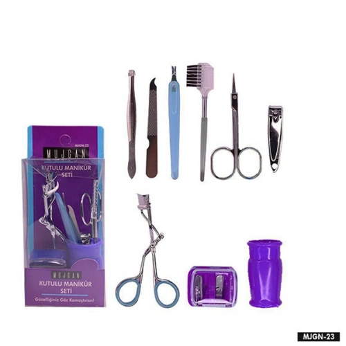 Egonex Mujgan Mjgn-23 ( 9pcs ) Kutulu Bardak Manikür Seti*12x30