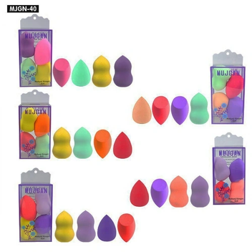 Egonex Mujgan Mjgn-40 ( 4pcs ) ( Tombik ) ( Renkli ) ( Makyaj Sünger ) Seti*6x80