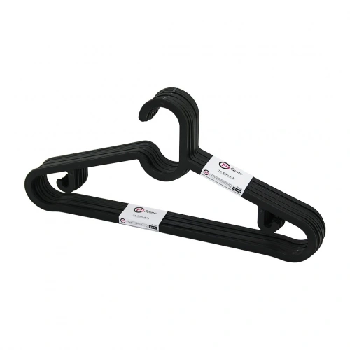 Egonex Pi Home Pi-528 ( 10pcs ) ( Siyah ) ( 2a Slim ) ( Plastik ) Elbise Askısı*36