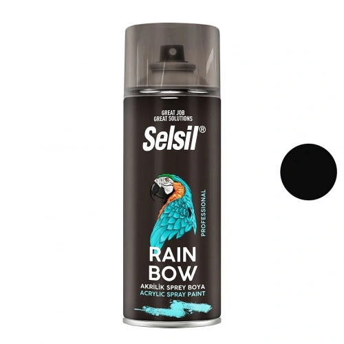 Egonex Selsil Tab-428 ( Siyah Mat ) Sprey Boya ( 400ml )*12x1