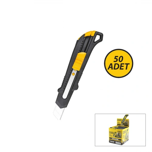 Egonex Sgs Tools Sgs-1795 ( 50pcs ) ( Siyah ) ( Plastik Gövde ) Falçata Maket Bıçak*50x8