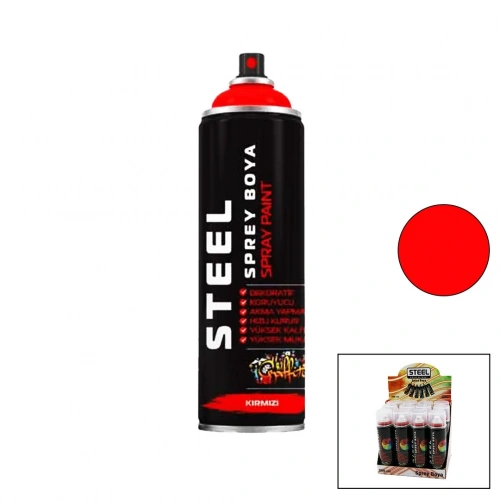 Egonex Steel ( Kırmızı ) Sprey Boya 200ml*12x8