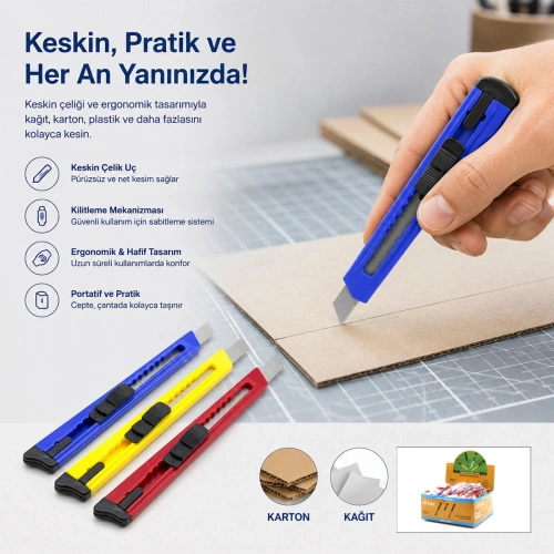 Egonex Taha Kod:101 Küçük Plastik Falçata Maket Bıçak*60x20