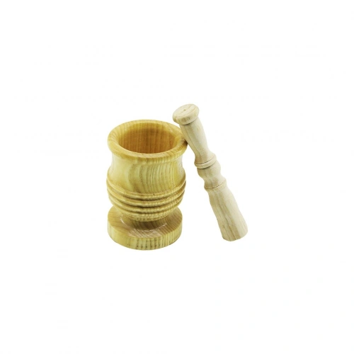 Egonex Taraklı Trk-120 (lüx) (orta Boy) Ahşap Havan (sarımsak Dövecek) (ç:7.3cm-d:6.5cm-y:10.5cm) (brkt-077437)*100