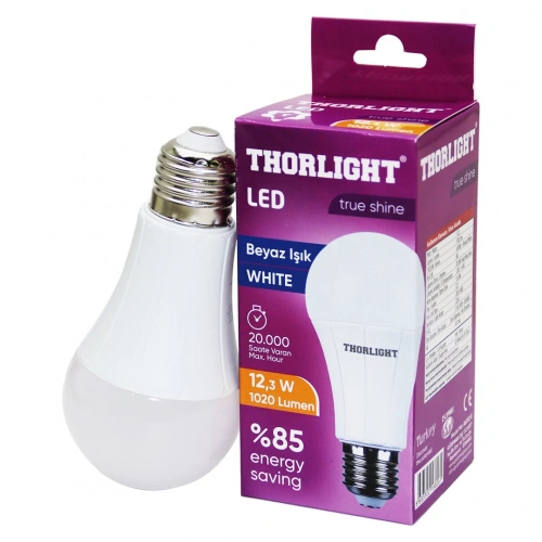 Egonex Thorlıght A-6012b ( 12.3w ) E27 Beyaz Led Ampul*10x6