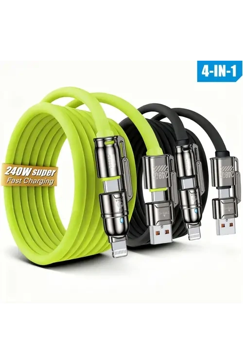 240w 4ü 1 Arada Hızlı Şarj Kablosu