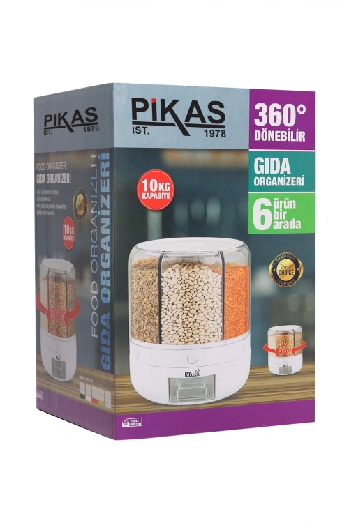 Alitech Kuru Gıda Ve Bakliyat 6lı Erzak Saklama Kabı 10 Kg