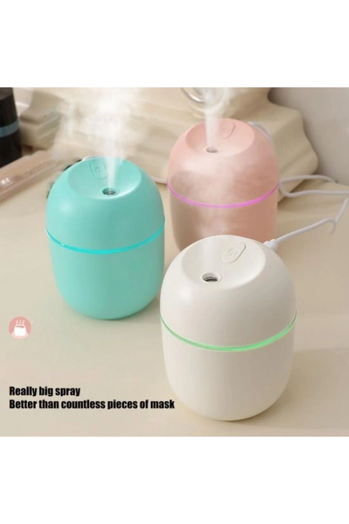 Mini Usb Şarjlı & Işıklı Hava Nemlendirici & Buhar Makine & Koku Giderici