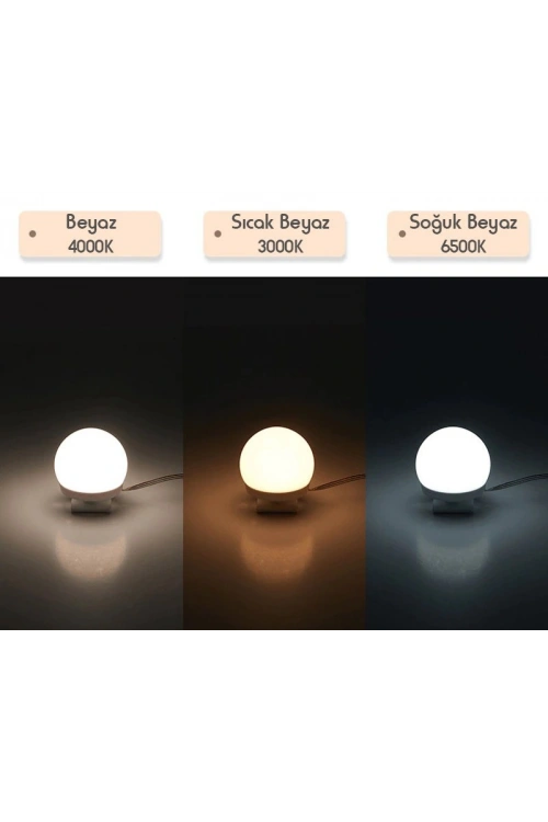 Ayna Üstü Led Makyaj Aydınlatma Işığı Parlaklık Ayarlı 4lü