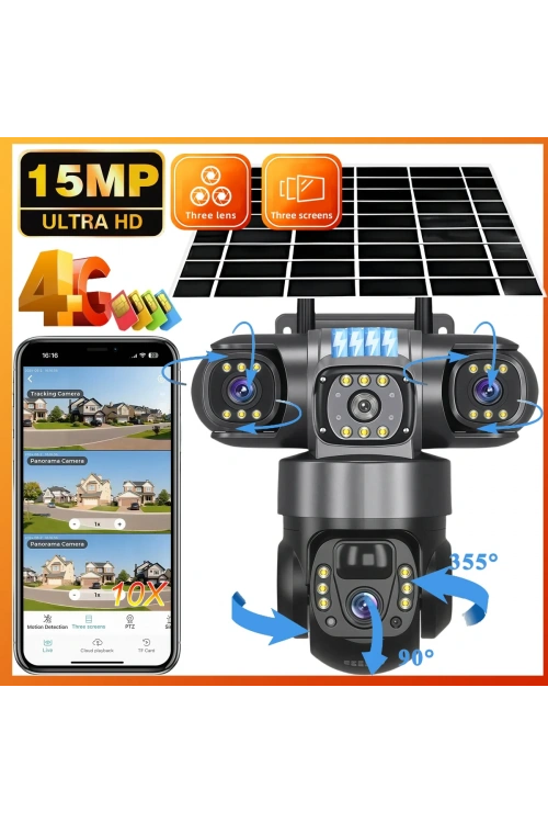 Solar Güneş Enerjili, 4G Destekli Akıllı Dış Mekan Kamerası v380 pro CMR50