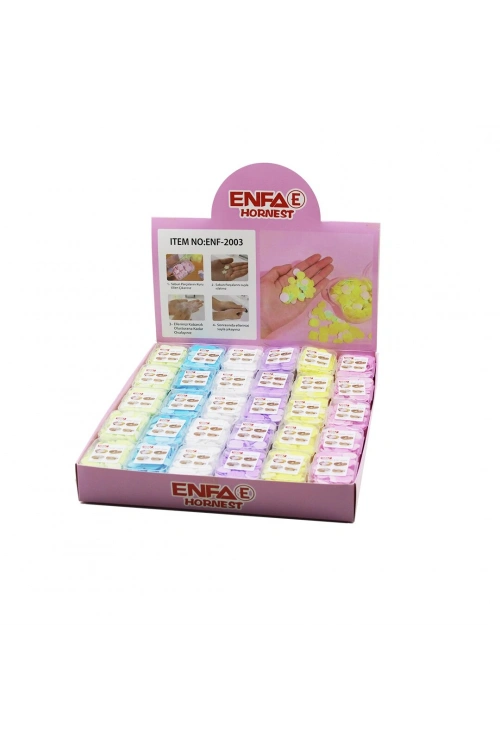 Egonex ENFA HORNEST ENF-2003 SEVİMLİ SABUNLAR (MİNİ=1.2-1.5CM) (SEYAHAT & PİKNİK & OKULDA) (160PCS ± 10) (MİX:KALP& YVRLK&ÇİÇEK)*60X12