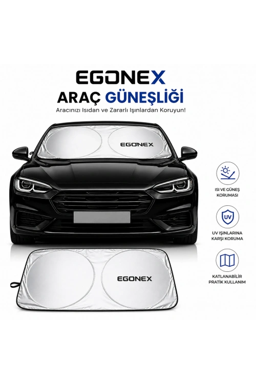 Egonex Yuvarlak Katlanabilir Oto Ön Cam Güneşlik