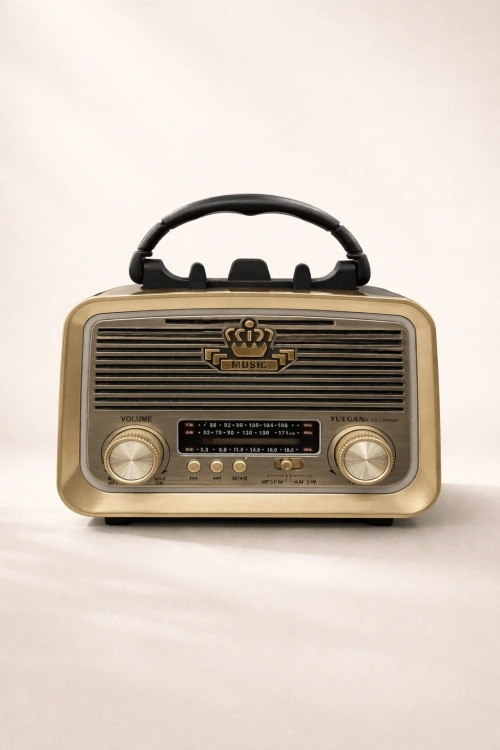 Egonex Nostalji Solar Güneş Enerjili Ledli Bluetooth/USB/SD Kart/ Radyo Müzik Çalar YG-1085mini-S
