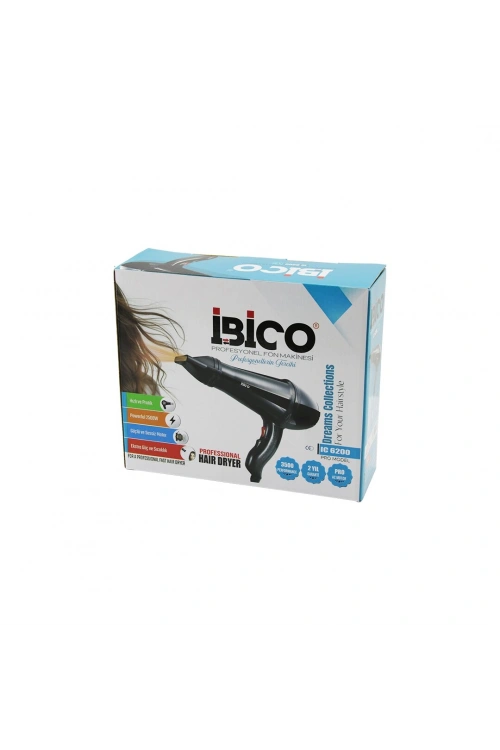 Egonex İbico Ic-6200 Profesyonel Saç Kurutma & Fön Makinesi ( Pro Ac Motor ) ( 2500w ) ( 210℃ ) ( 3500 Performans )*16