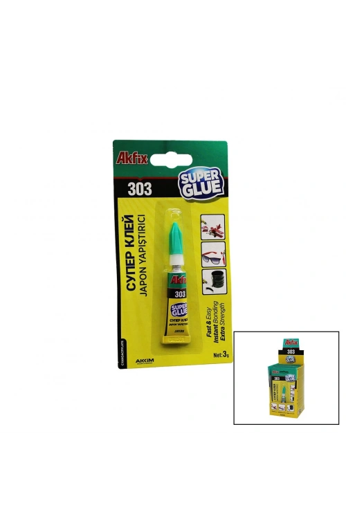 Akfix-303 Super Glue Japon Yapıştırıcı 3gr*12x24