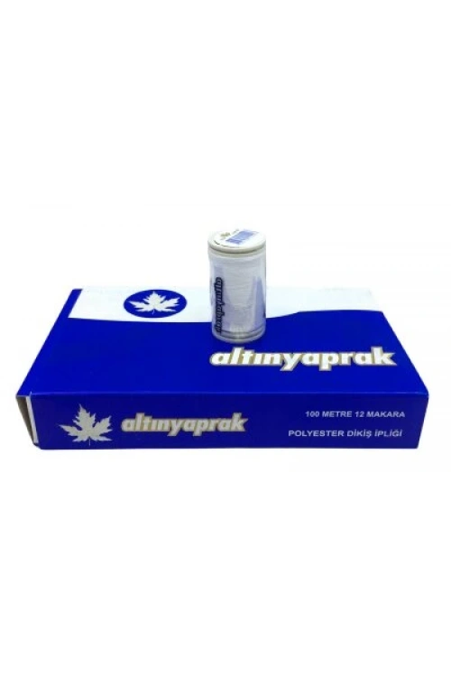 Altınyaprak ( 12pcs ) ( Beyaz ) ( 100 Mt ) Dikiş İplik*240