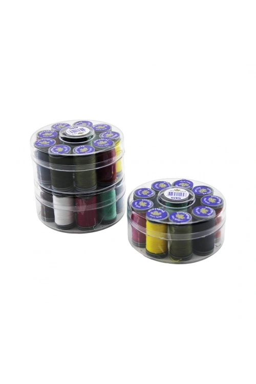 Altınyaprak ( Yuvarlak Set & 10 Renk ) Dikiş İplik Makara*10x17