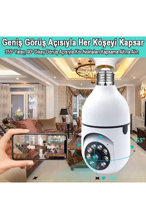 Ampul Kamera Harekete Duyarlı Gece Görüşlü Egonex