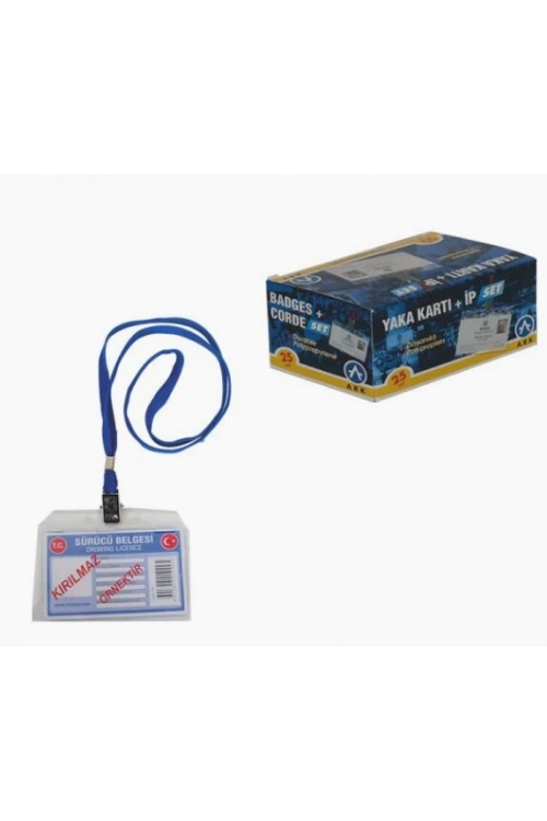 Ark 3a Yaka Kartı İpli Set ( İsimlik )*25x44