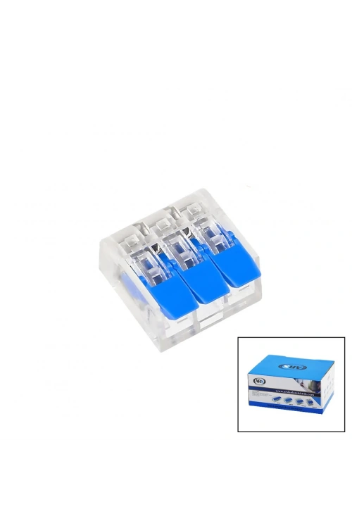 Ars Kod-348050 ( 3 Lü ) ( 2x2.5 Kablo Geçmeli ) ( Mandallı ) Buat Klemensi*100x10