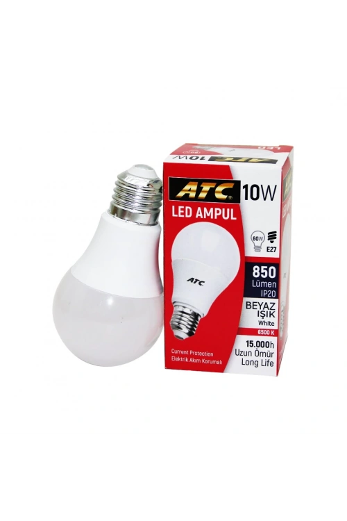 Atc Lw-10w=60w E27 Led Beyaz Ampul*10x20