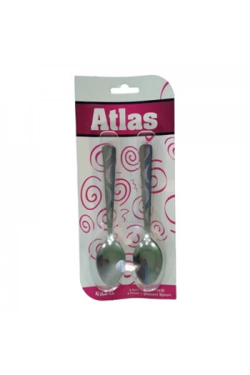 Atlas-704 6pcs Metal Tatlı Kaşık*50