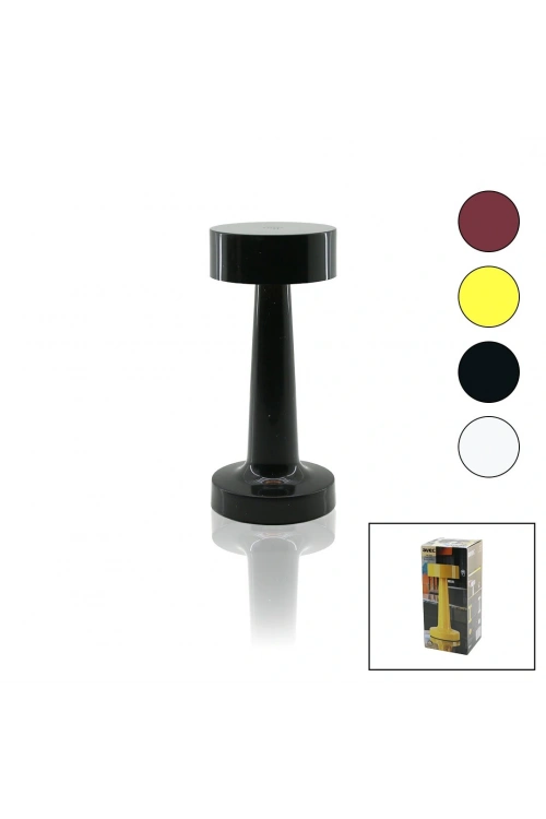 Avec Av-332 ( Yuvarlak & Plastik ) Mantar Masa Lambası ( Donmantik & Renkli )( Type-c Şarjlı ) ( 3 Fonksiyonlu ) ( 3w & 24led )*60