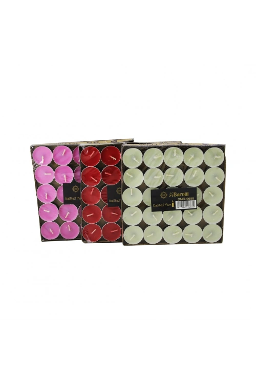 Barotti Dmr-9688 ( 25pcs ) ( Renkli Yuvarlak ) Tea Light Mum*80