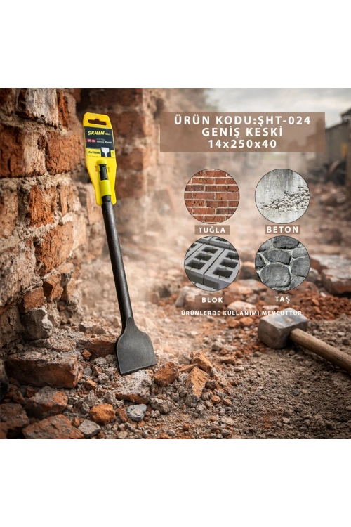 Berlin-sel ( 14mm ) Geniş Keski Sds Hilti Ucu 250x40mm*100