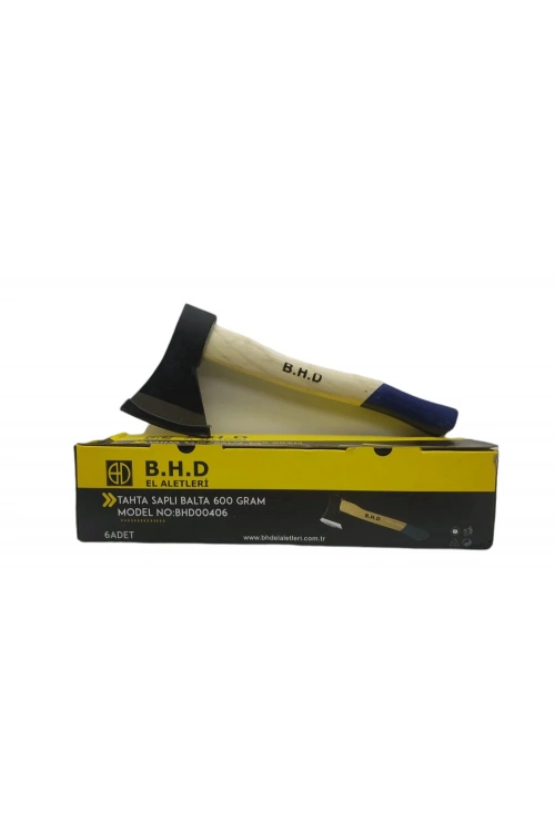 B.h.d Tools Bhd-00406 ( 600gr ) ( Ahşap Saplı ) Balta *6x4