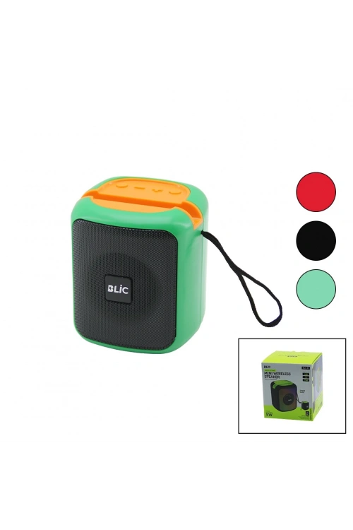 Blic Bls-61 ( 3 ) Bluetooth Wireless Sreaker Hoparlör ( Usb Şarjlı ) ( Led Rgb Işıklı ) ( Ultra Bass ) (5w) ( Usb & Tf & Tws )*40