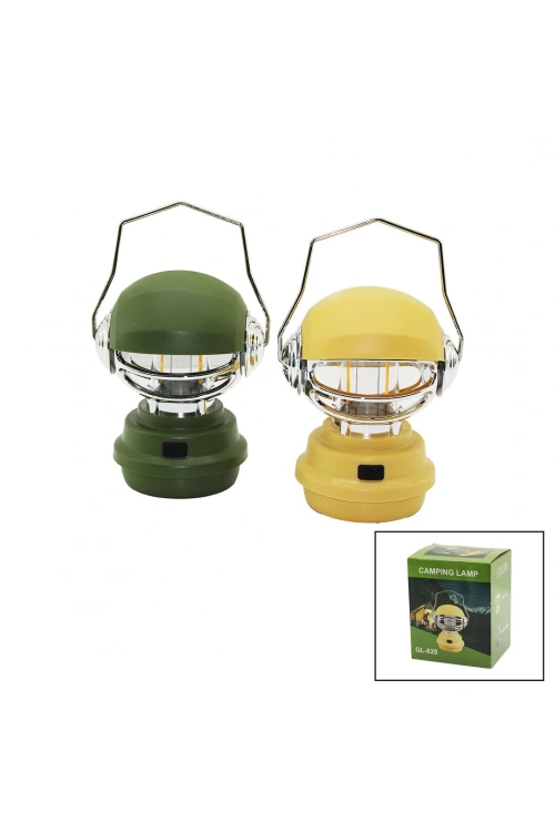 Campıng Lamp Gl-628 ( Robot Kafa Modeli ) ( Fanus ) Kamp & Bahçe Fener (usb Şarjlı) (3-kademe Işık Ayarı) (renkli Pls.)*60