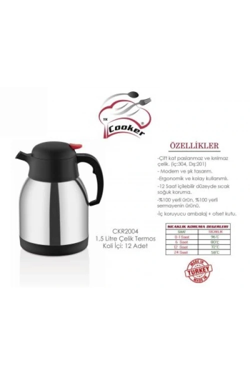 Cooker Ckr-2004 ( 1.5lt ) Çelik Termos*12