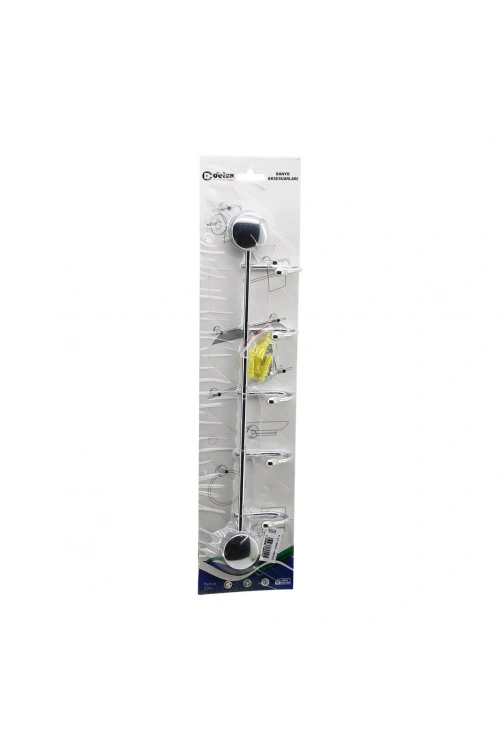 Delux Banyo Kod-550 ( 5 Kollu ) ( Krom ) Banyo Askısı ( Vidalı Montaj )*50