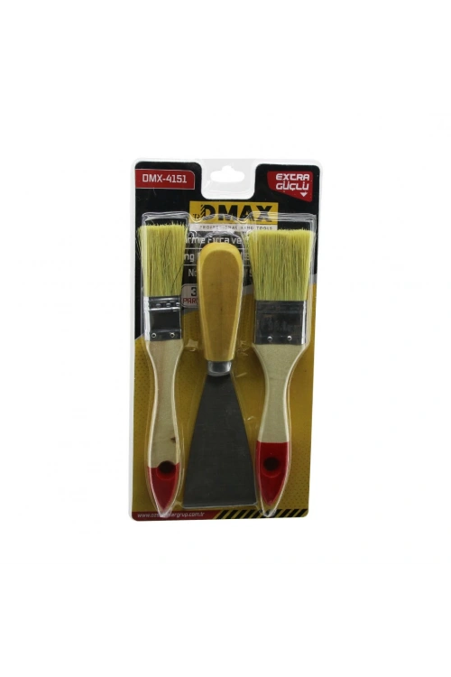 Dmax Dmx-4151 Real-özs-1048 ( 3pcs ) Boyacı Seti ( 1pcs Spatula (50mm) & 2pcs Kestirme Fırça (no-1-1.5)*240