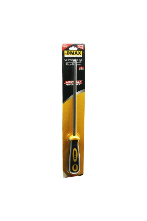 Dmax Dmx-4159 ( 8 ) ( Yuvarlak ) Metal Törpüsü ( Metal Eğe ) ( Plastik Saplı )*12x10