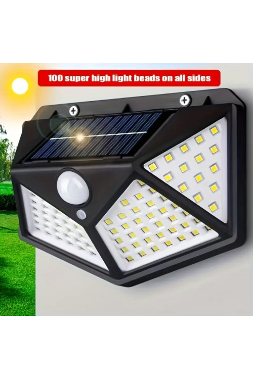 Egonex 100 Led Güneş Duvar Lambası Açık Güneş Lambası