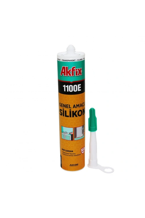 Egonex Akfix 1100e ( Şeffaf ) Genel Amaçlı Üniversal Silikon 280 Gr*24=k