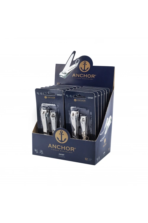 Egonex Anchor Gx-107 ( 2li Set Gri ) Tırnak Makası*12x40