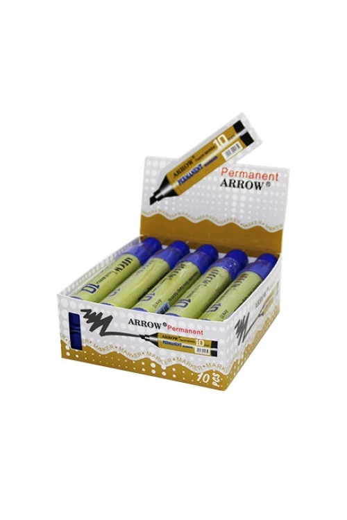 Egonex Arrow ( Lux ) ( Mavi ) ( 10mm ) Permanent Marker Koli Kalemi*10x40